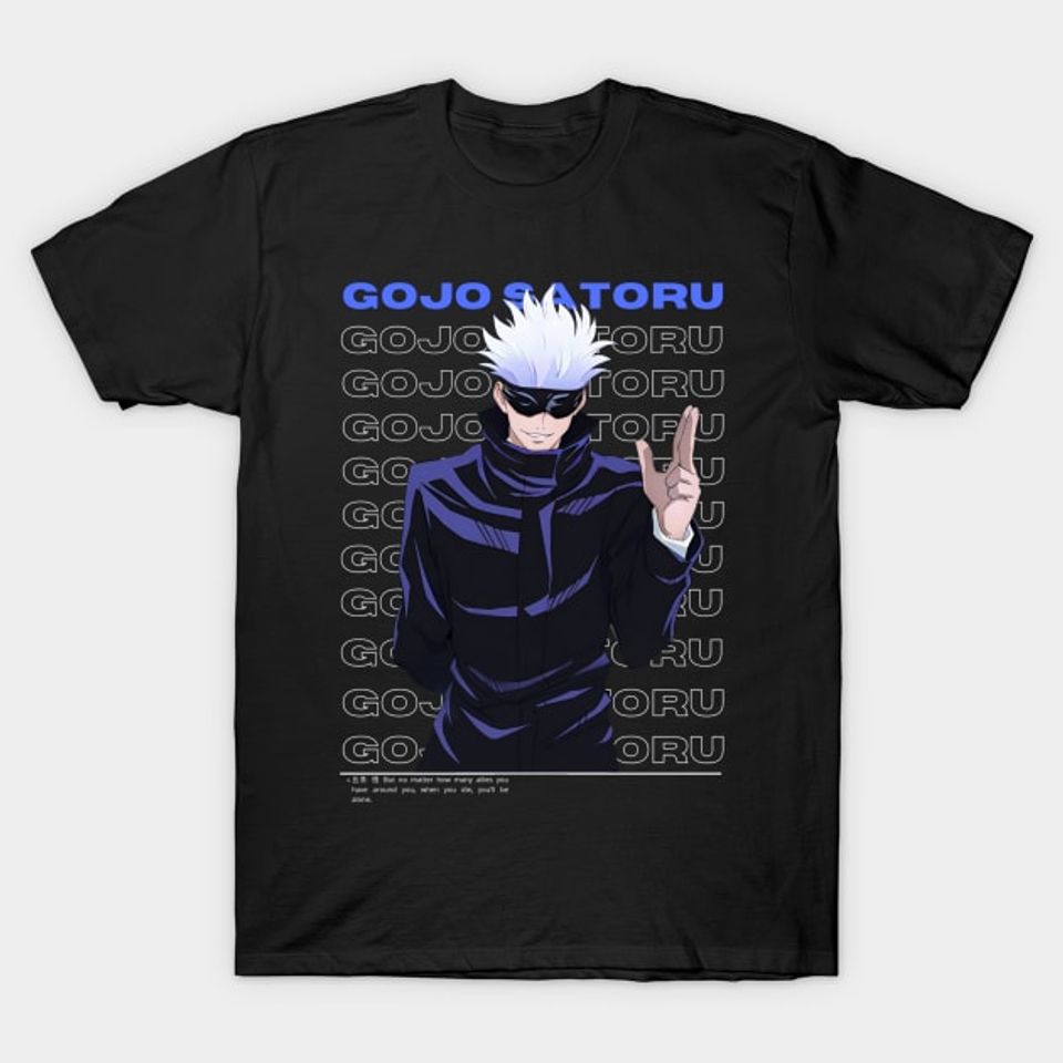 Zhongkaihua T-shirt Uomo JJK Gojo Satoru Geto Suguru - Stampa 3D Anime, Cotone Poliestere, Manica Corta, Taglie M-3XL, Nero/Bianco