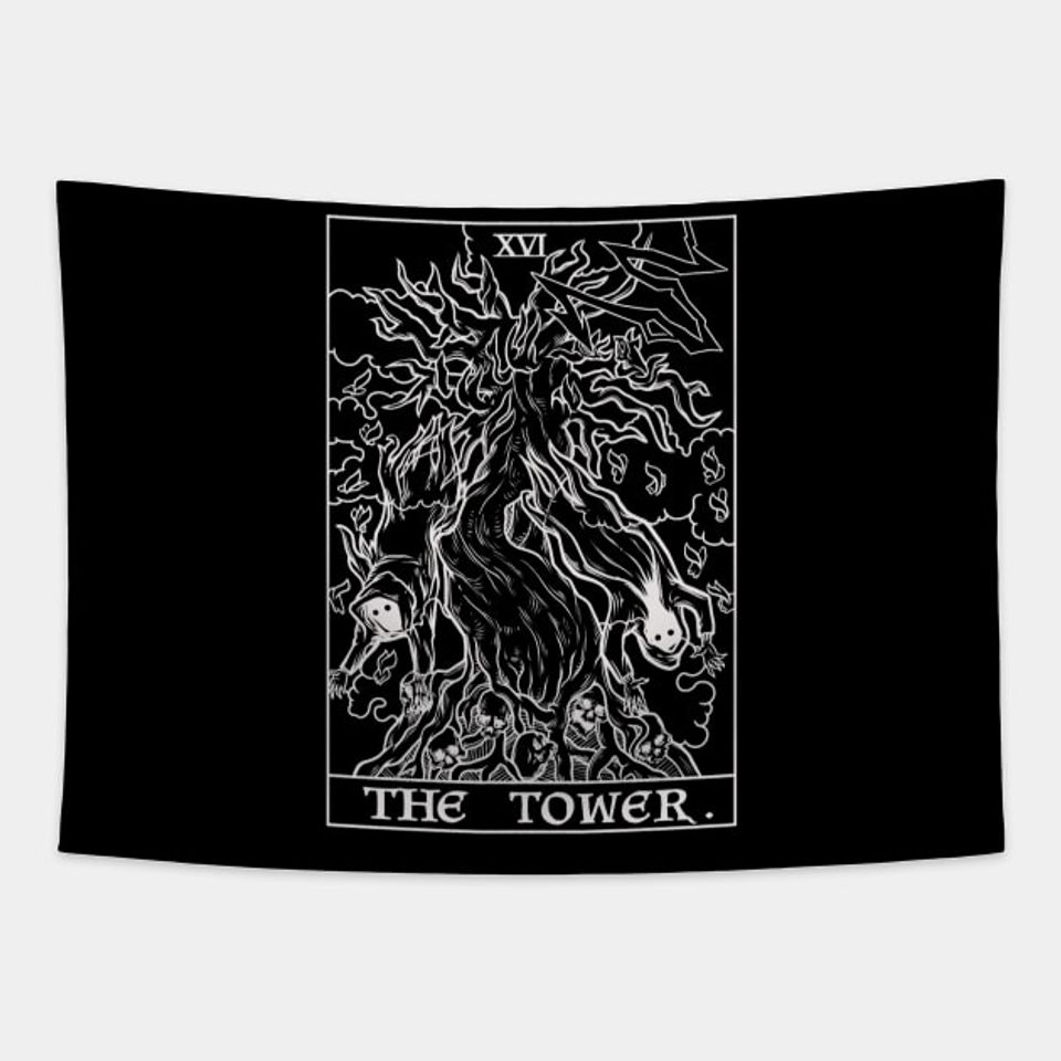 Discover The Tower Tarot Card Tree of Life - The Tower Tarot Card Tree Of Life - Tapisseries