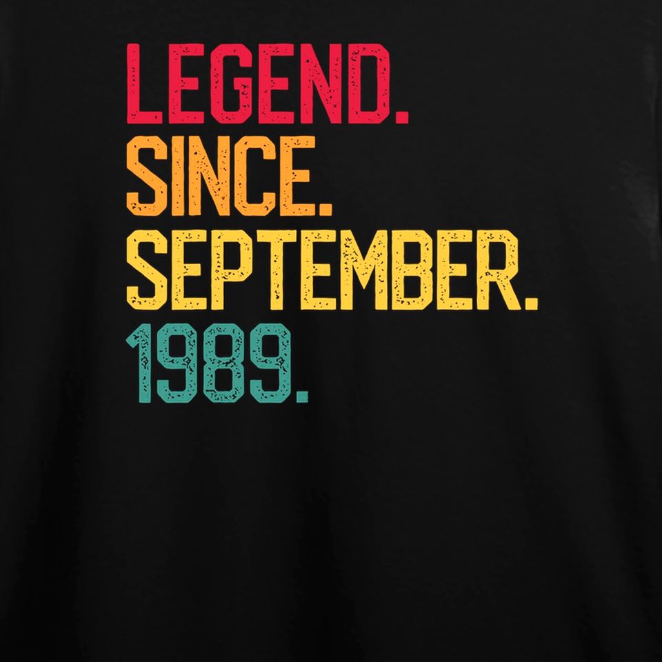 Discover Legend Born September 1989 30 Years Old Long Sleeves