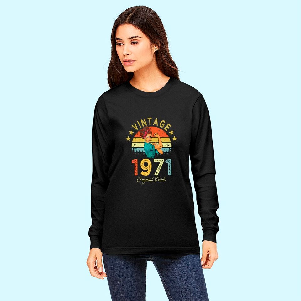Discover Vintage 1971 50th Birthday Long Sleeves