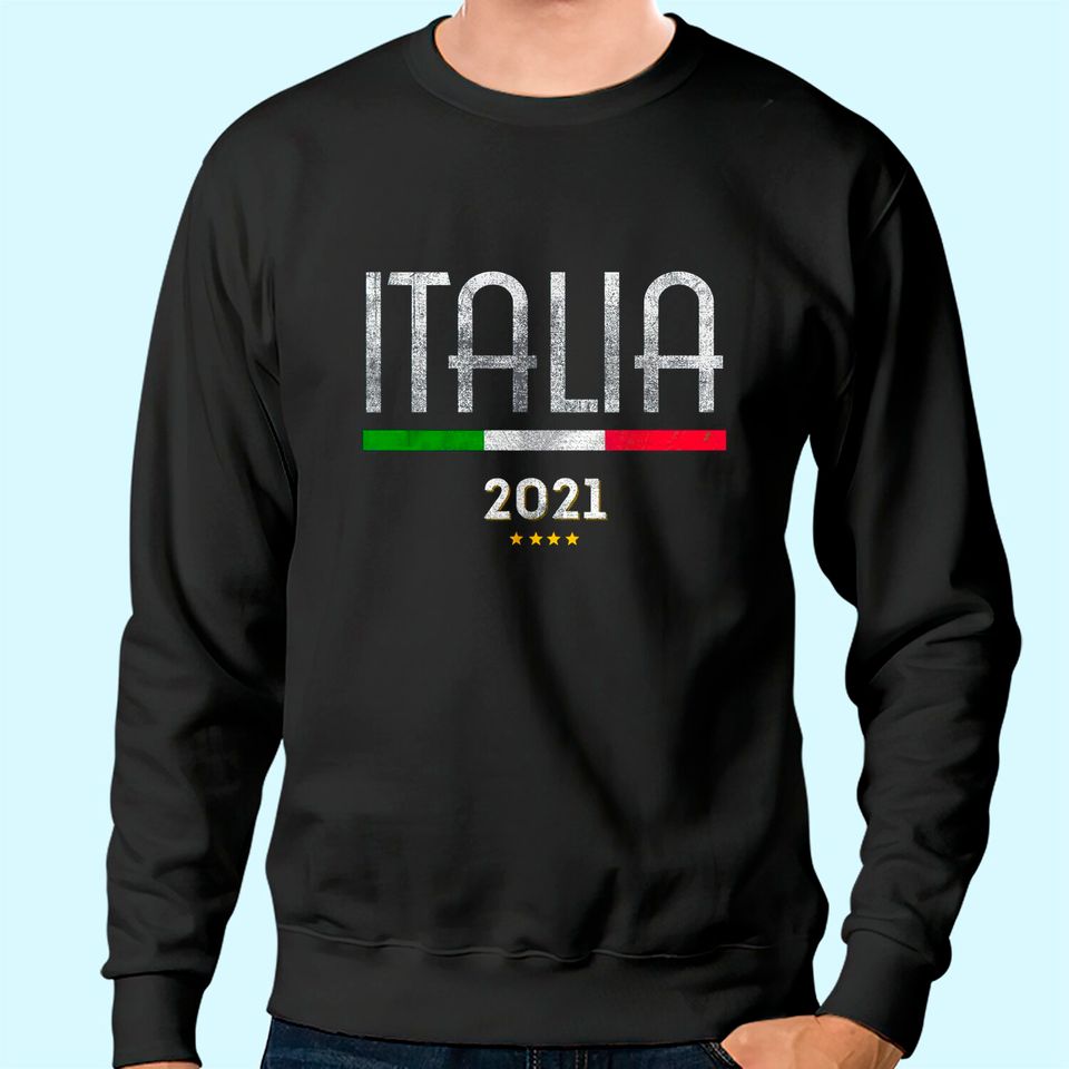 Discover Euro 2021 Men's Sweatshirt Italia Soccer Fan