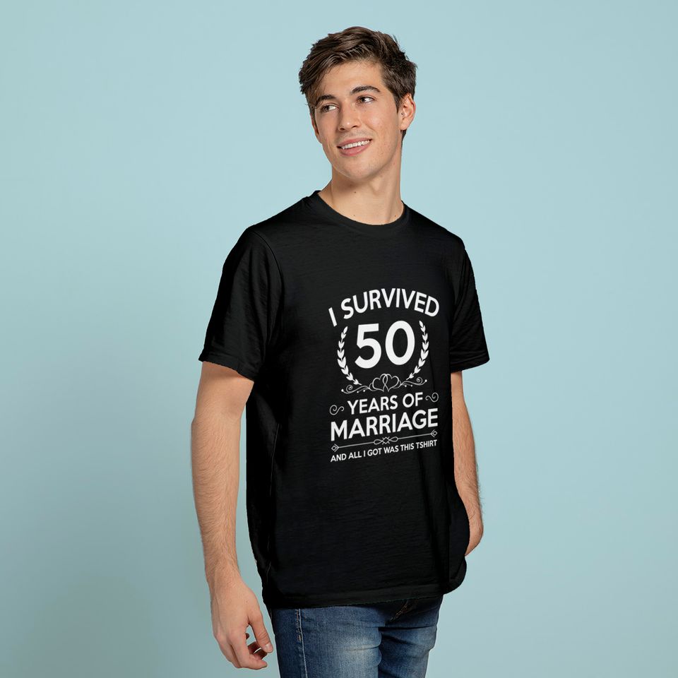 Discover T-Shirt Camisete de Casal Manga Curta Aniversário de 50 Anos de Casamento