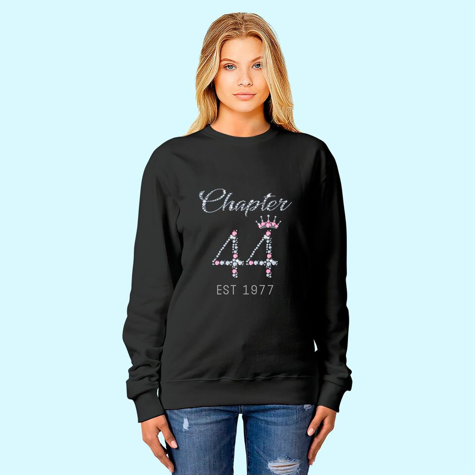 Discover Chapter 44 EST 1977 44th Birthday Sweatshirt