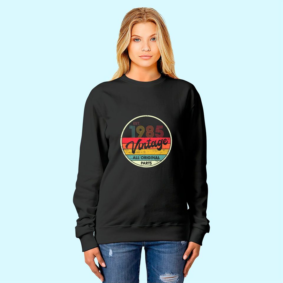 Discover Retro Vintage 1985 TShirt 35th Birthday Gifts 35 Years Old Sweatshirt