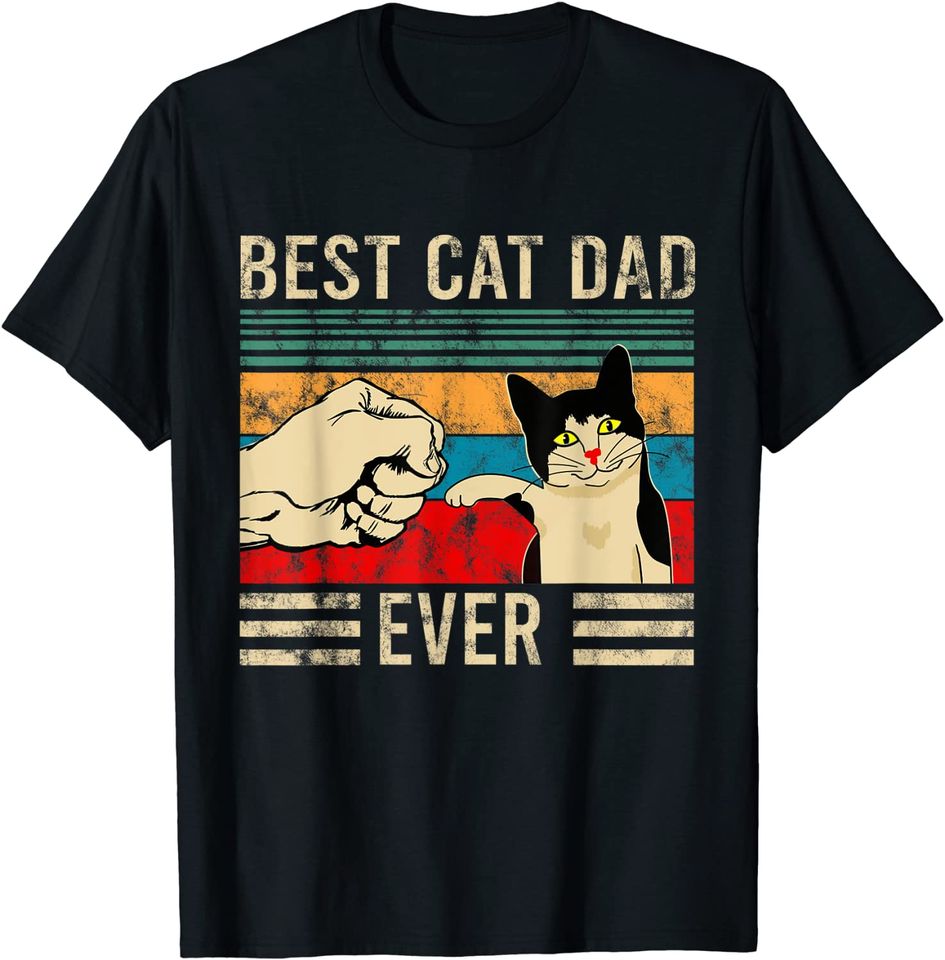 T-shirt Unissexo Best Cat Dad Ever