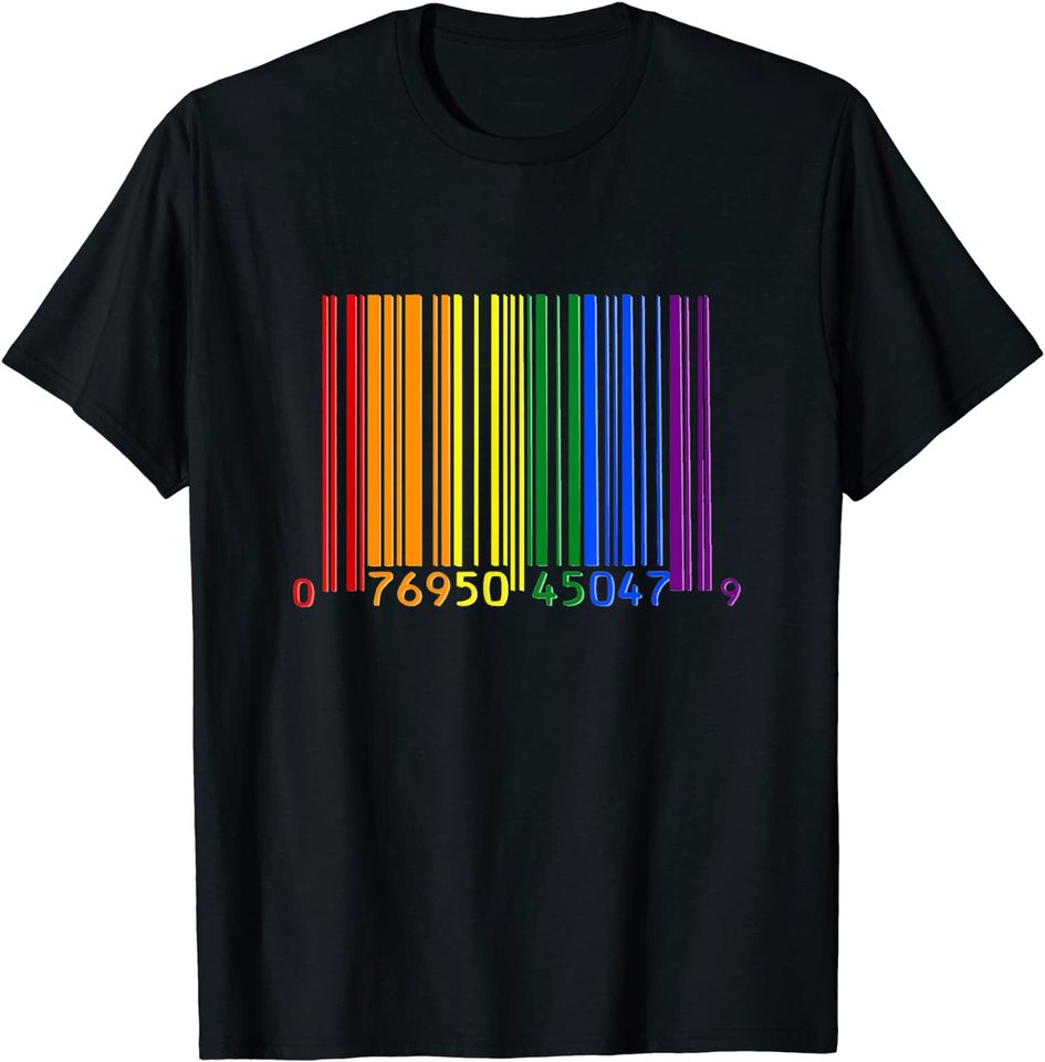 Discover T-shirt Unissexo Código do Arco-Íris LGBT