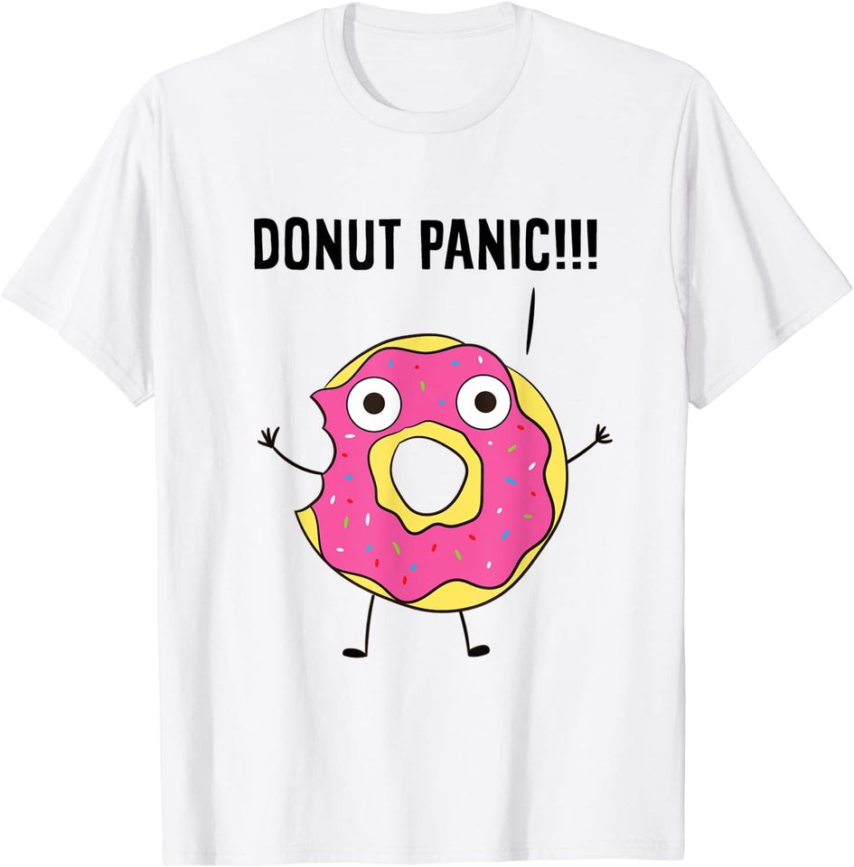 Discover T-shirt Unissexo de Manga Curta Donut Panic