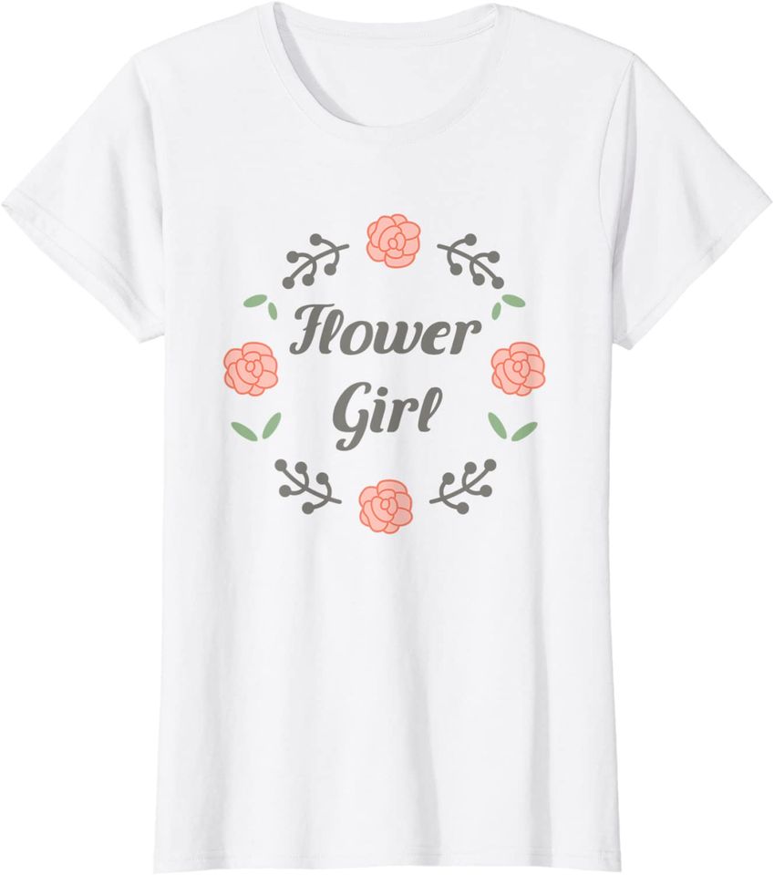 Discover T-shirt de Mulher da Manga Curta Flower Girl