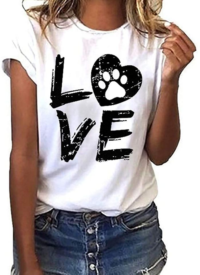 Discover T-shirt de Mulher com Estampa de Love