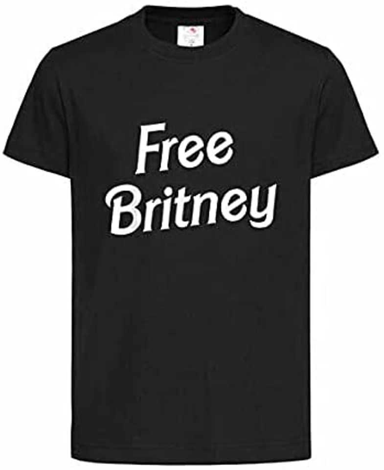 Discover T-shirt de Homem de Mangas Curtas com Letras Free Britney