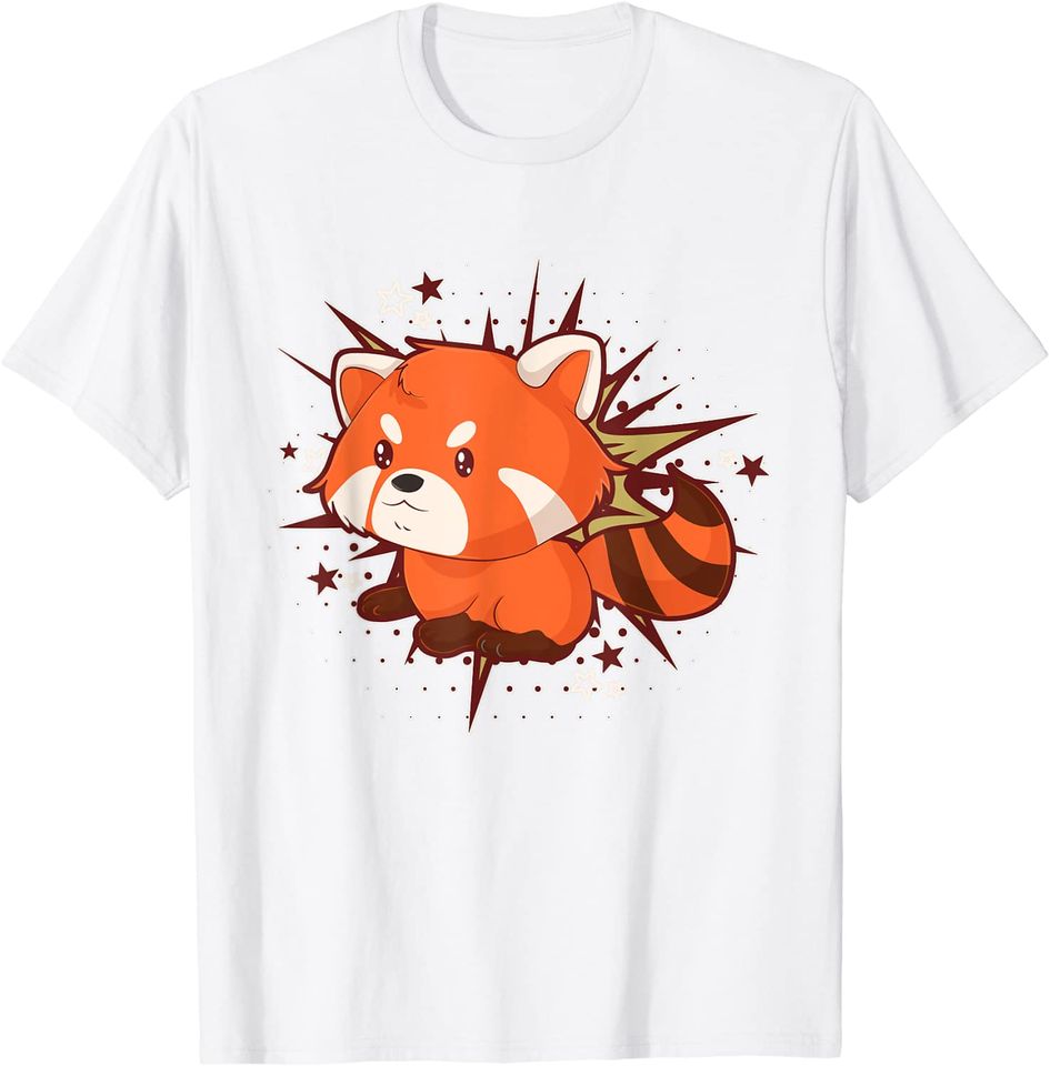 Discover T-shirt Unissexo com Estampa de Panda Vermelho Selvagem