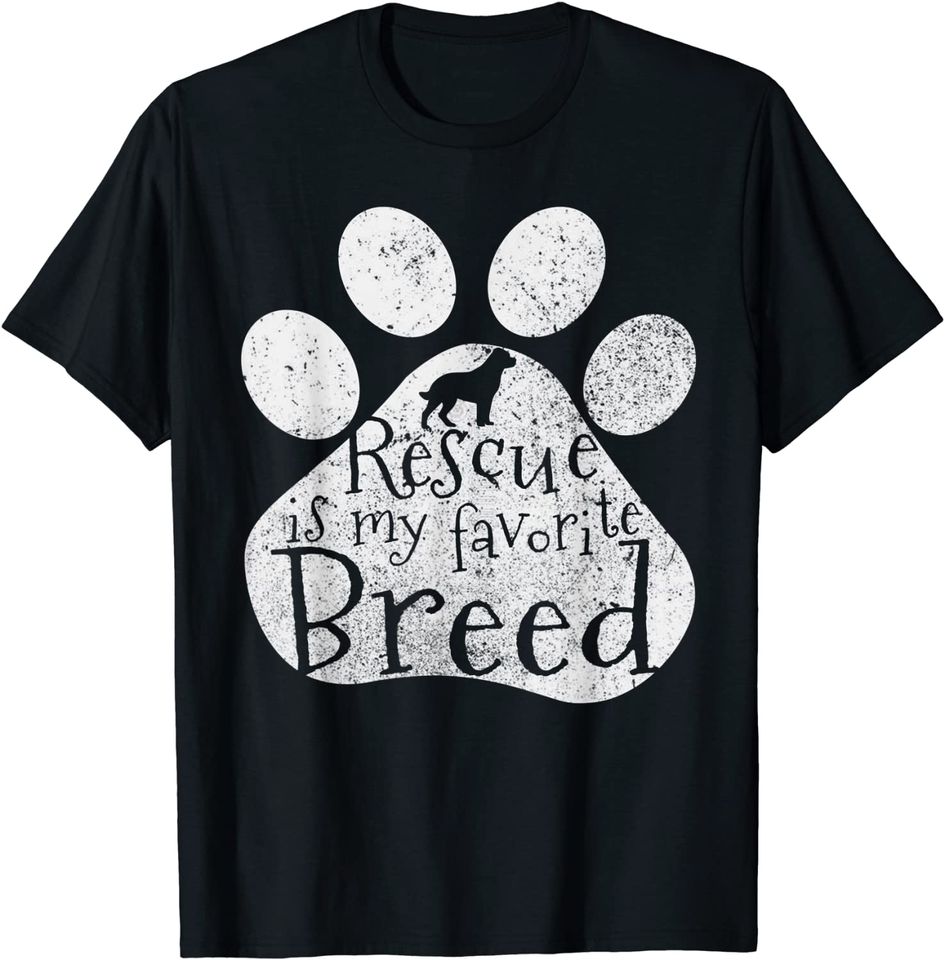 Discover T-shirt Unissexo Rescue Is My Favorite Breed
