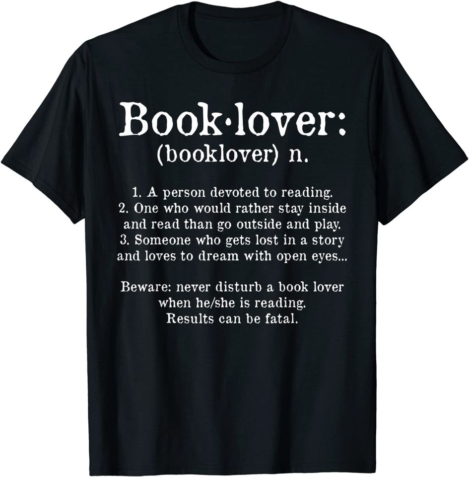 Discover T-shirt Unissexo de Manga Curta Definição de Amante de Livros
