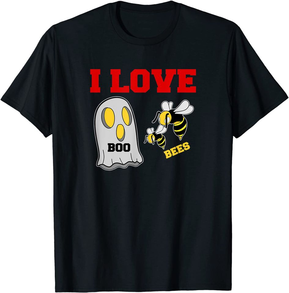 Discover T-shirt para Homem e Mulher I Love Boo Bees