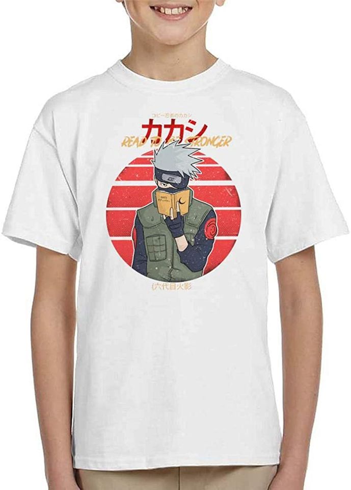 Discover T-shirt para Crianças Read To Be Stronger Kakashi Hatake Naruto
