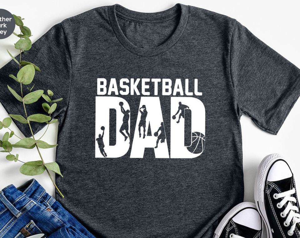 Discover T-shirt para Homem e Mulher Basketball Dad Presente no Dia dos Pais