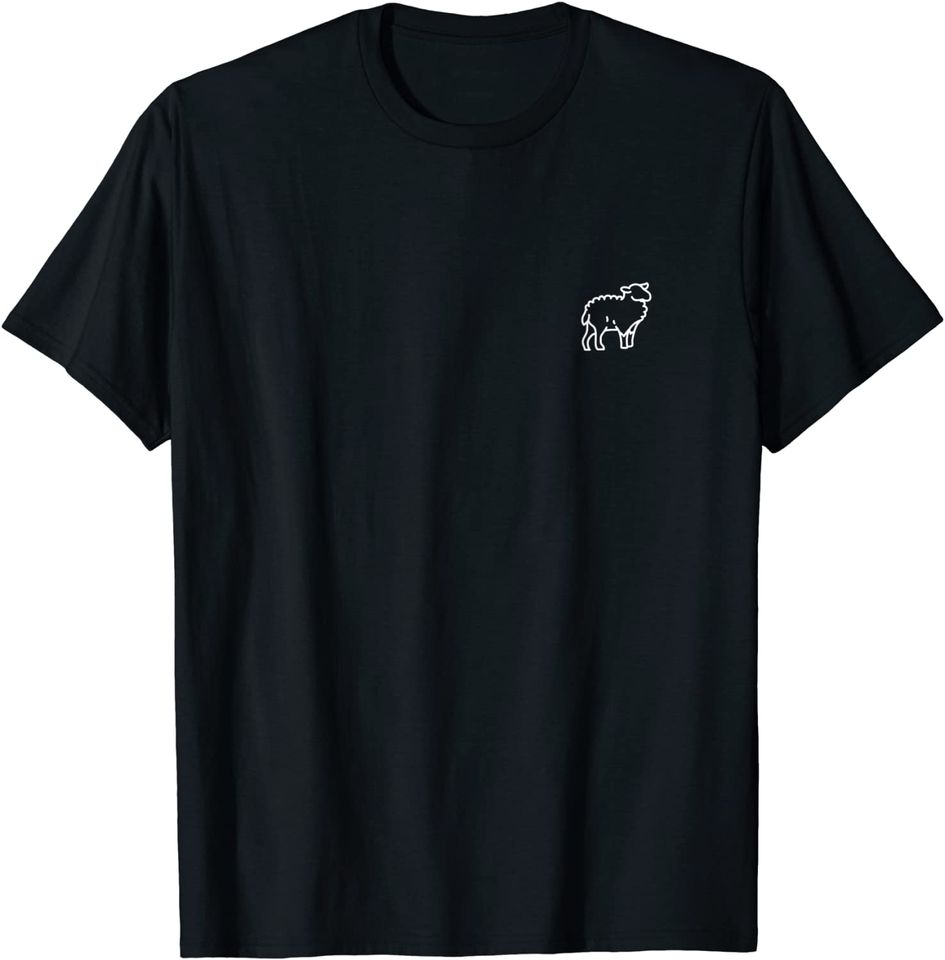 Discover T-shirt para Homem e Mulher com Distintivo de Ovelha