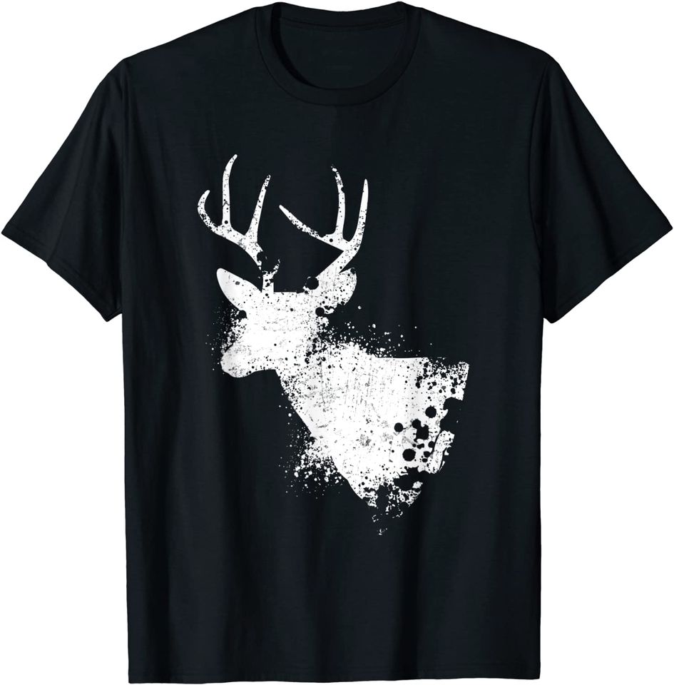 Discover T-shirt para Homem e Mulher Animal Silhueta de Cervo