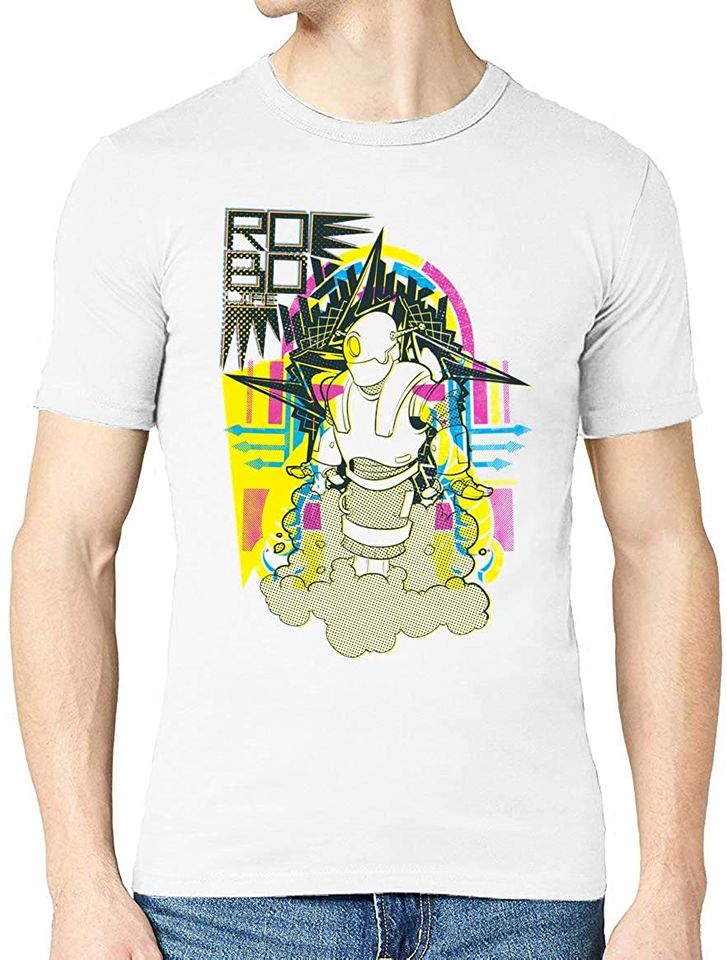 Discover T-shirt de Homem Manga Curta Robô