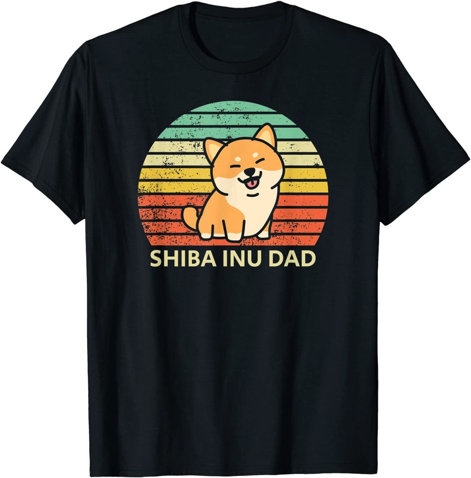 Discover T-shirt para Homem e Mulher com Estampa de Shiba Inu Dad