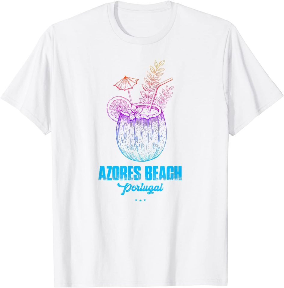 Discover T-shirt para Homem e Mulher Azores Beach Portugal