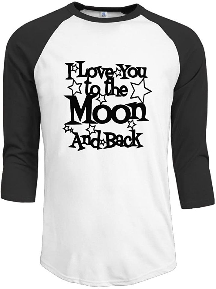 Discover T-Shirt Manga 3/4 Raglan Decoração com Estrelas I Love You To The Moon And Back