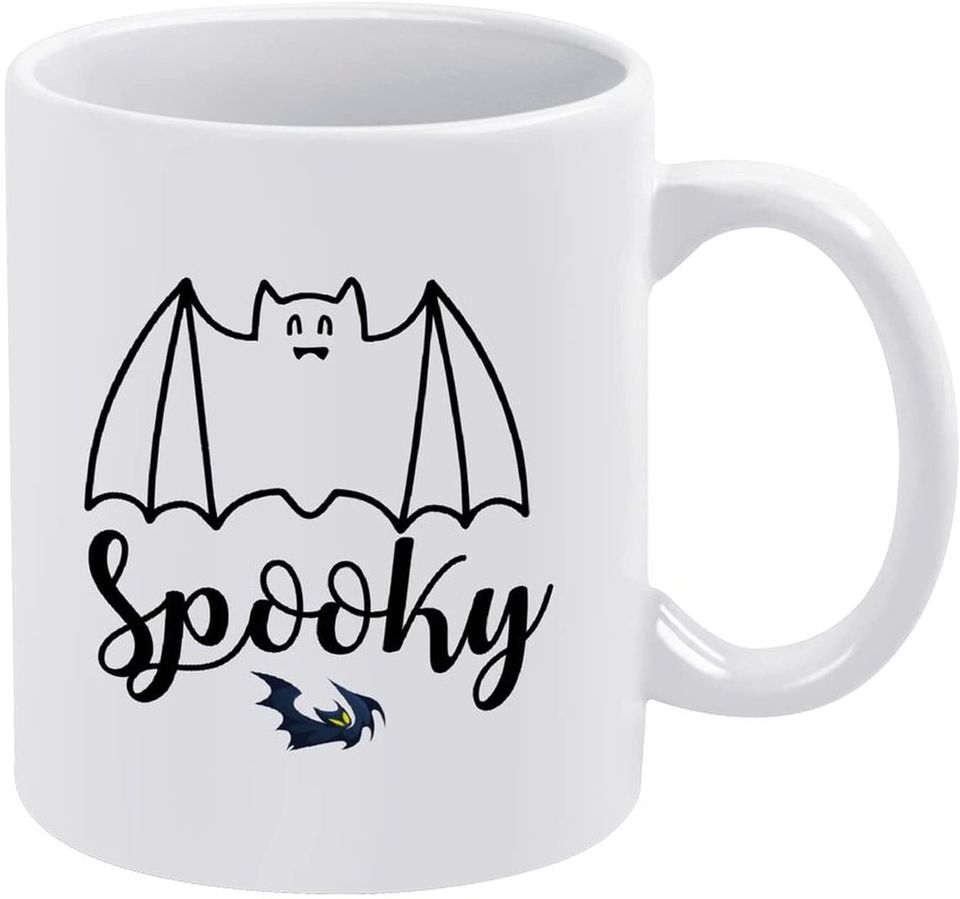 Discover Caneca de Cerâmica Clássica Spooky Morcego Halloween
