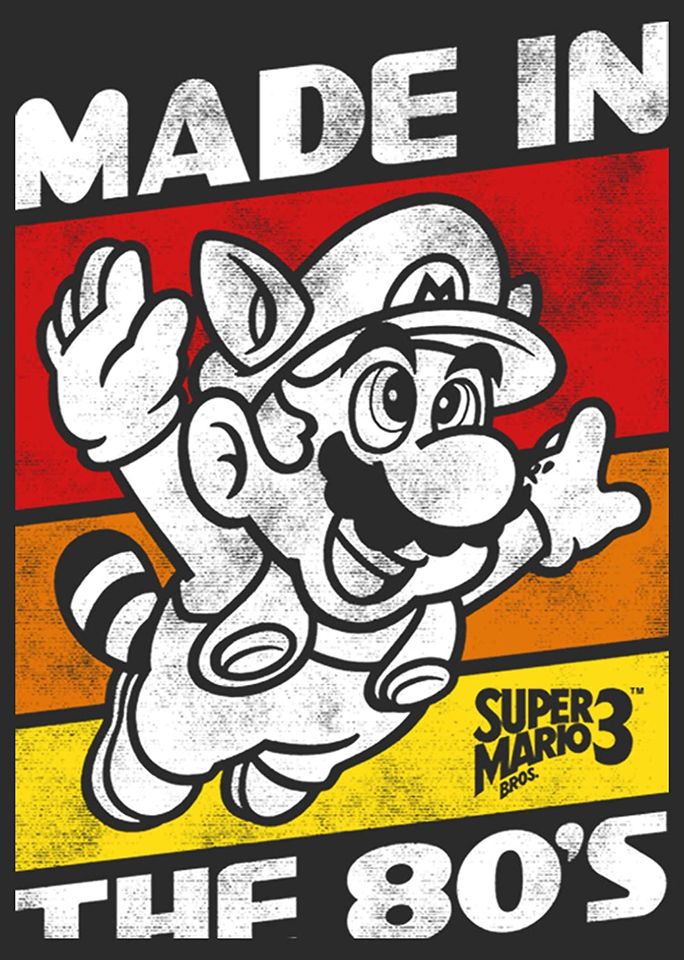Discover Camiseta Unissexo Manga Curta Super Mario Made In The 80’s