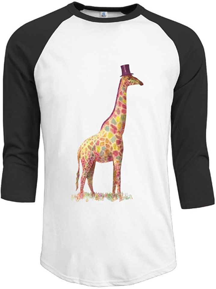 Discover Camiseta Manga 3/4 Raglan Girafa Colorida Artistas de Circo