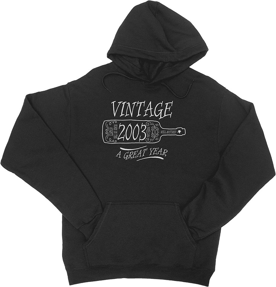 Discover Vintage Um Ótimo Ano 2003 | Hoodie Sweater com Capuz e Fecho-Éclair para Homem e Mulher
