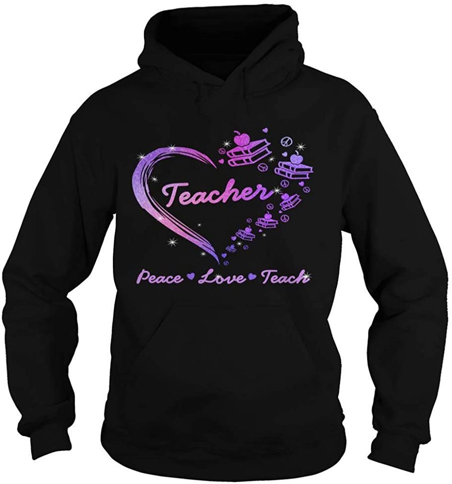 Discover Peach Love Teach Teacher | Hoodie Sweatshirt com Capuz para Homem