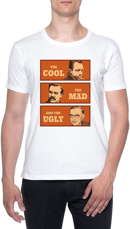 Discover Camiseta Escritor Camus Nietzsche Sartre para Homem