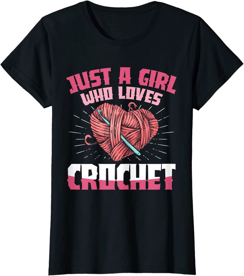 Discover T-shirt para Mulher e Homem Apenas Uma Rapariga Que Ama Crochê Astral