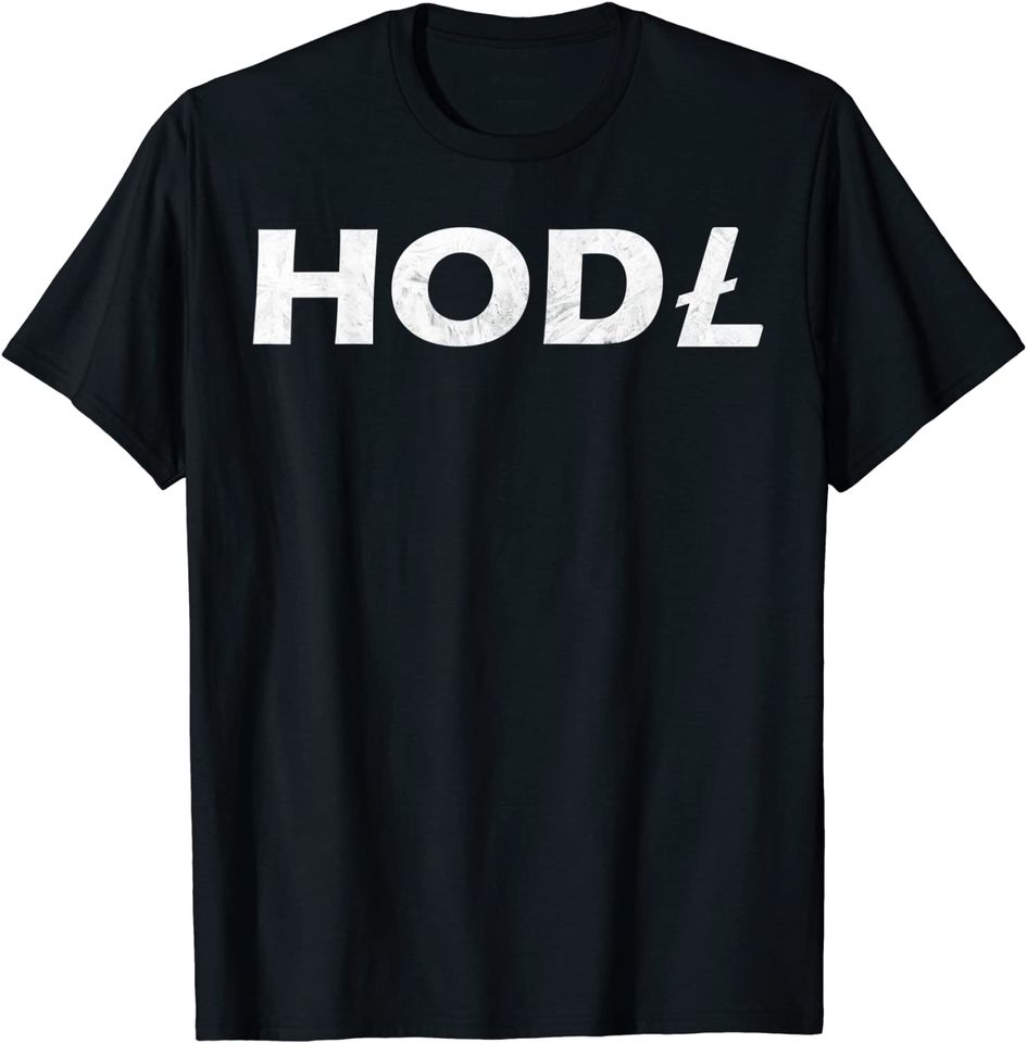 Discover HODL Litecoin Krypto Investor HODLer Unissex T-shirt Camiseta para Homem e Mulher