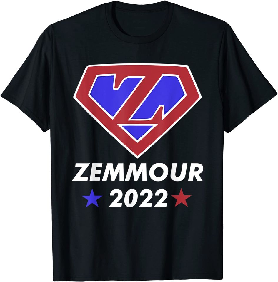 Discover T-shirt para Homem e Mulher Eleições Político Zemmour 2022