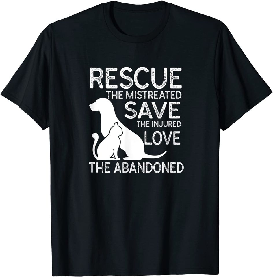 Discover Unissex T-Shirt Voluntariado Rescue Save Love Pet Animal Vintage Voluntario Camiseta