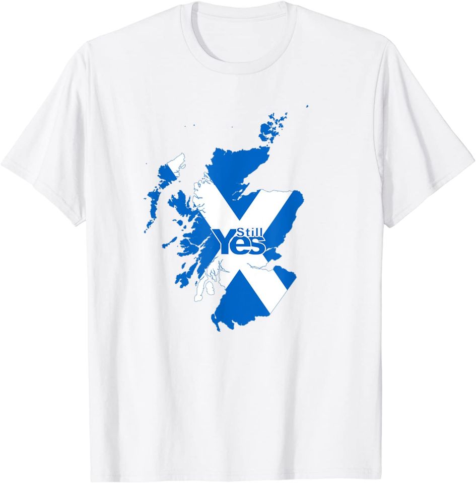T-Shirt Camiseta Manga Curta Escócia Mapa Independência Escocesa