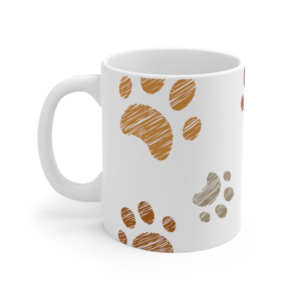 Discover Cute Paw Mug Caneca De Cerâmica Clássica Pata de Cão