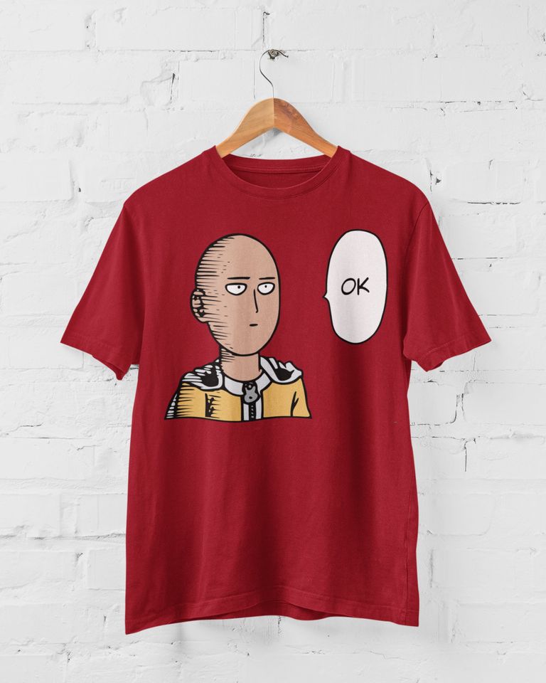 Discover T-Shirt Camiseta Manga Curta Para Homem Mulher Criança Saitama OK