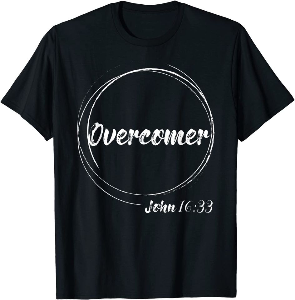 Discover T-Shirt Christian Overcomer Juan 16:33