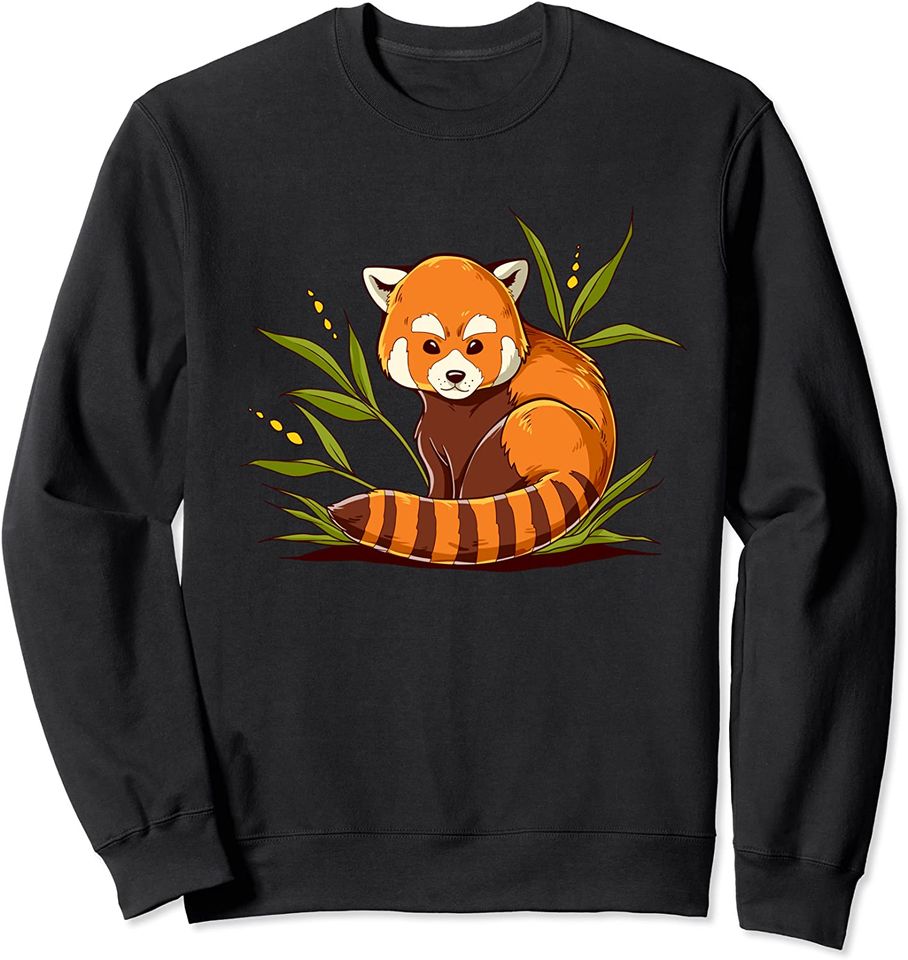 Discover Suéter Sweatshirt Panda Vermelho