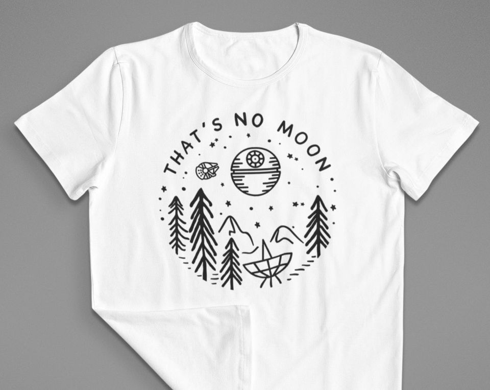 Discover Unisex T-Shirt Para Homem Mulher Criança Lua e Estrelas