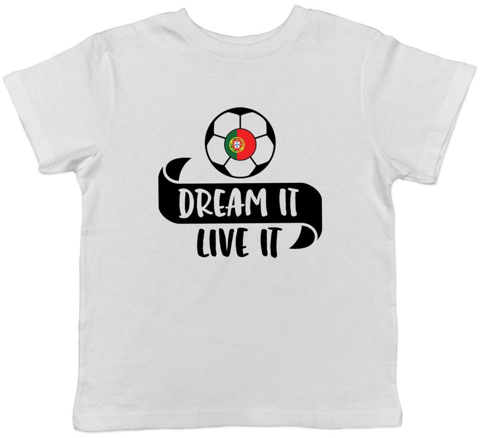 Discover T-shirt para Homem e Mulher Dream It Live It Futebol de Portugal
