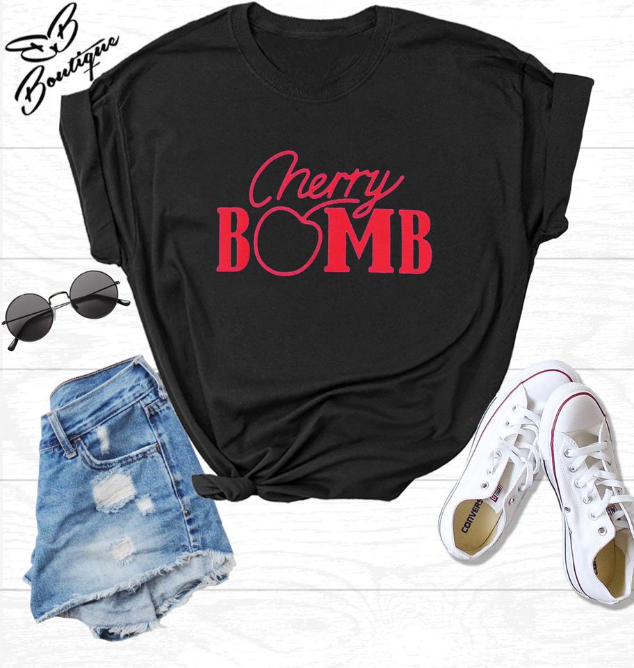 Discover T-shirt para Mulher Simples com Cherry