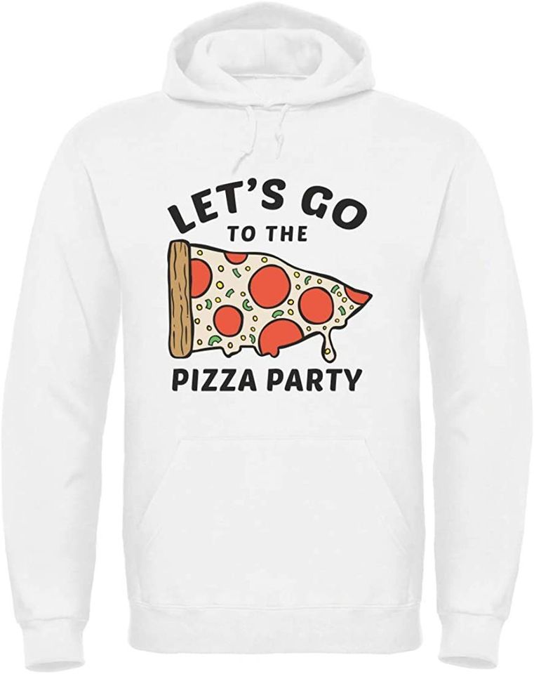 Discover Hoodie Sweater com Capuz Vamos para A Festa de Pizza