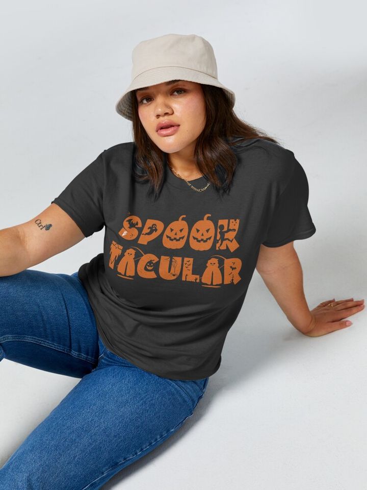 Discover Spooktacular Happy Halloween T-shirt