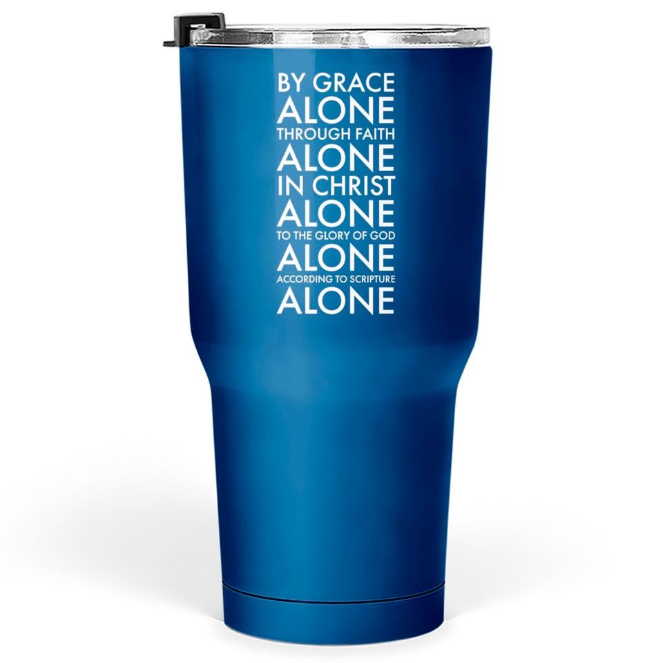 Black Friday The Five Solas Badge 30 Ounce Tumbler