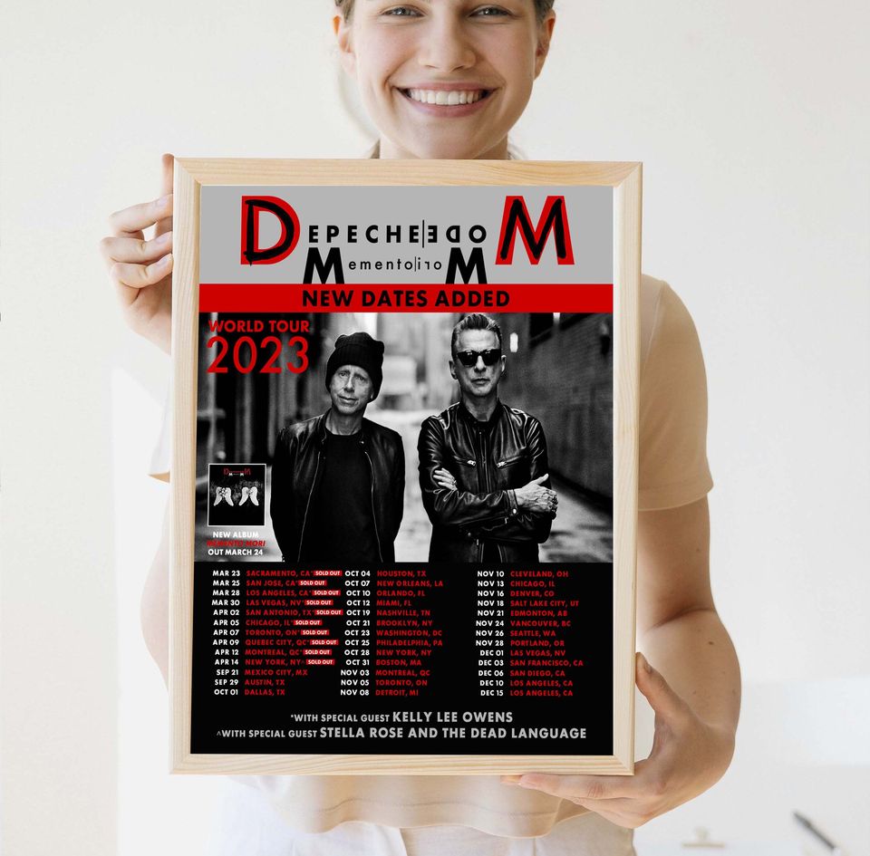Depeche Mode Memento Mori World 2023 Tour Poster Designed & Sold