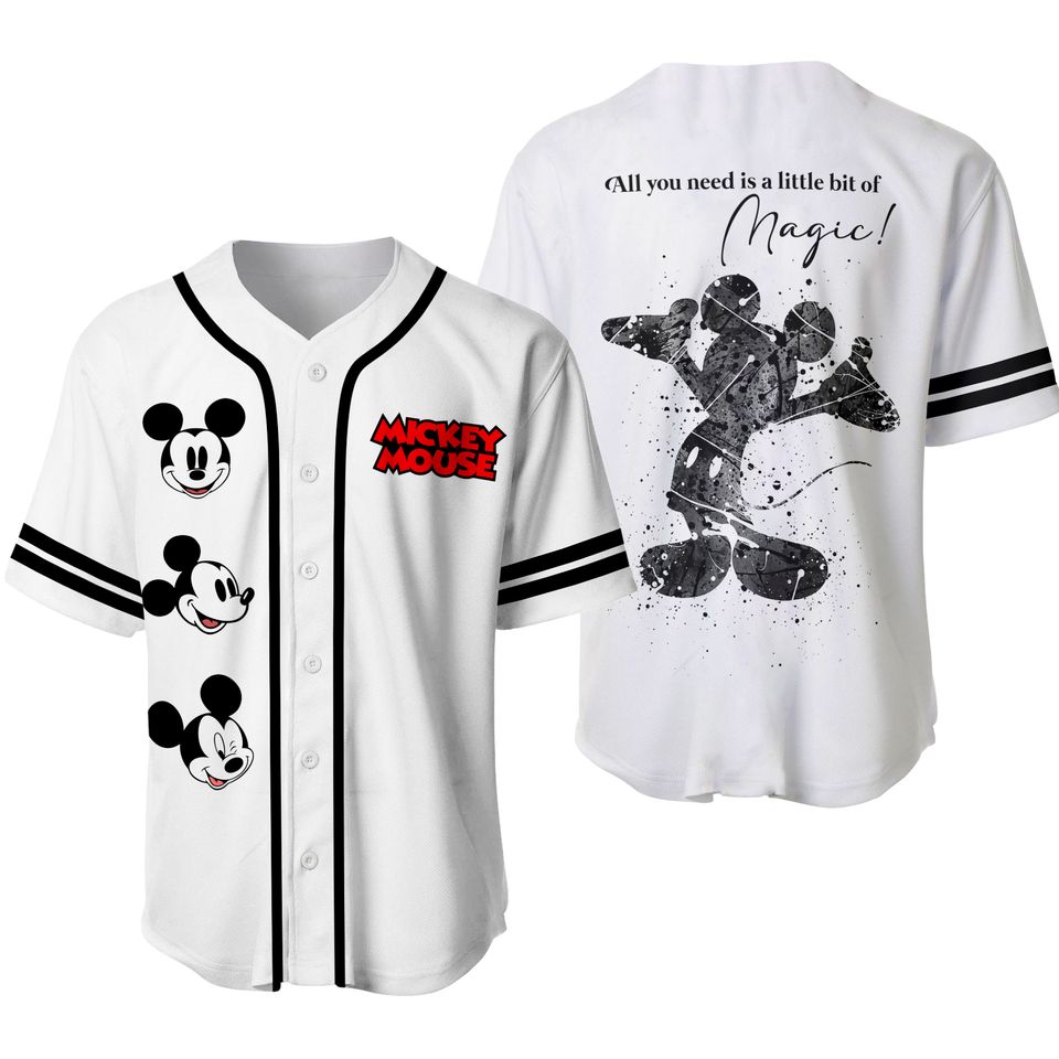 Mickey Mouse Baseball Jersey Men's Shirt Disney Minnie Mouse Shirt