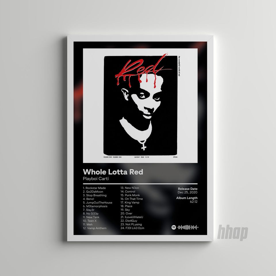 Playboi Carti - Whole Lotta Red - Album Poster Designed & Sold By Oleh ...